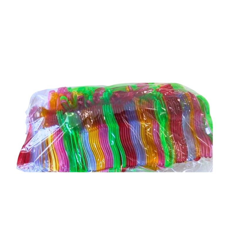 Κουταλάκια πολύχρωμα 12,5cm πλαστικά χύμα 1 κιλό