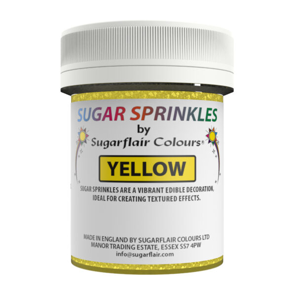 Ζάχαρη κίτρινη 40γρ Sugar Sprinkles Sugarflair