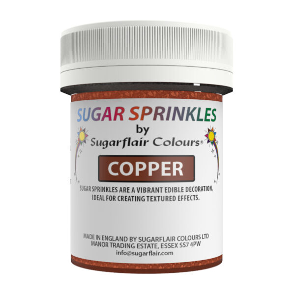 Ζάχαρη χάλκινη copper 40γρ Sugar Sprinkles Sugarflair