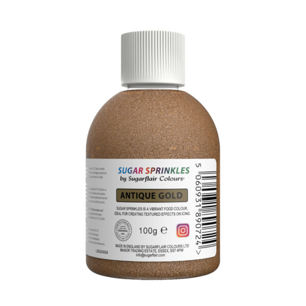 Ζάχαρη χρυσή αντικέ 100γρ Sugar Sprinkles Sugarflair