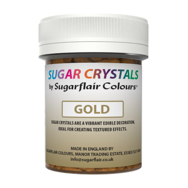 Sugar crystals κρύσταλλοι ζάχαρης χρυσό 45ml Sugarflair