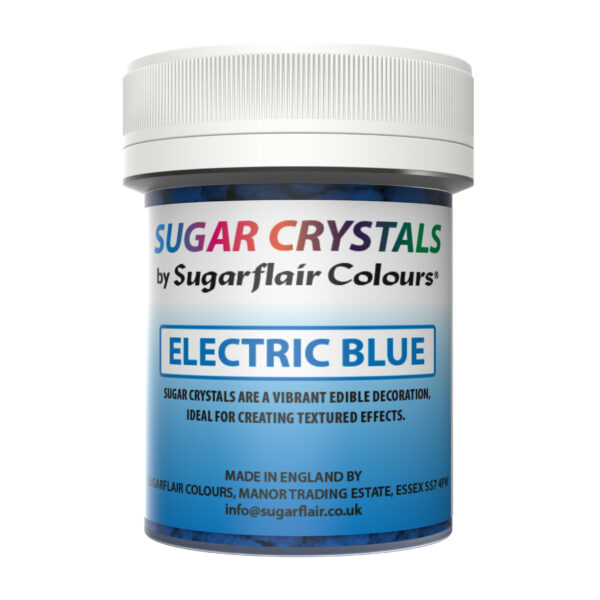 Sugar crystals κρύσταλλοι ζάχαρης electric blue  45ml Sugarflair