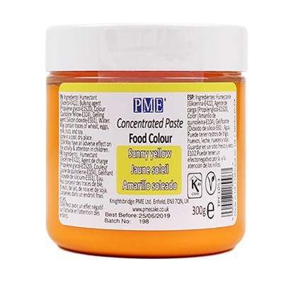 Χρώμα ζαχαροπλαστικής πάστα κίτρινο yellow 300γρ PME
