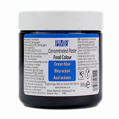 Χρώμα ζαχαροπλαστικής πάστα μπλε ocean 300γρ PME