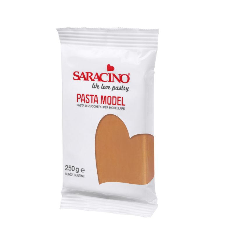Ζαχαρόπαστα μοντελισμού καφέ ανοικτό 250γρ Saracino