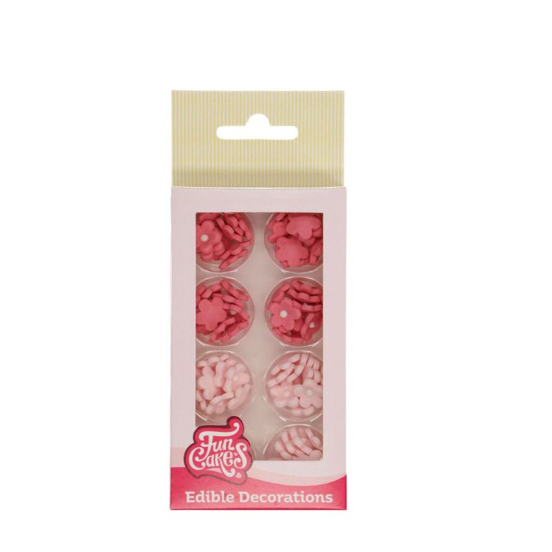 Λουλούδια σε αποχρώσεις του ροζ 64τεμ Funcakes