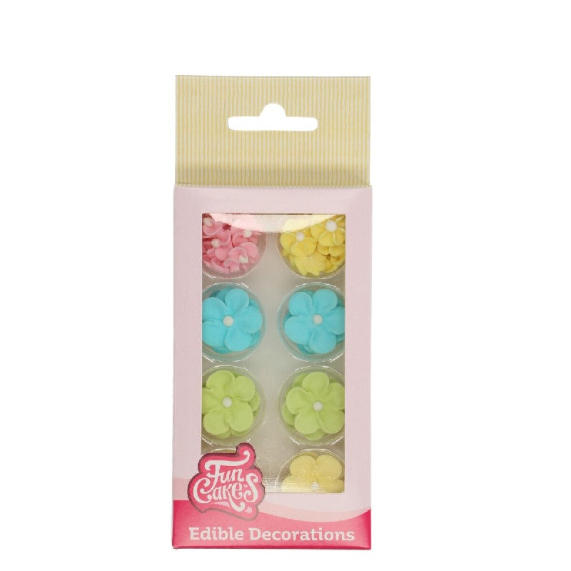 Λουλούδια πολύχρωμα παστέλ 32τεμ Funcakes