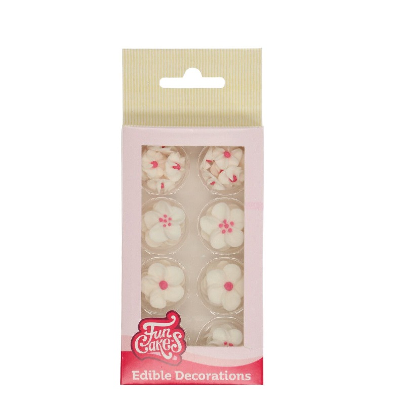 Λουλούδια λευκά 32τεμ Funcakes