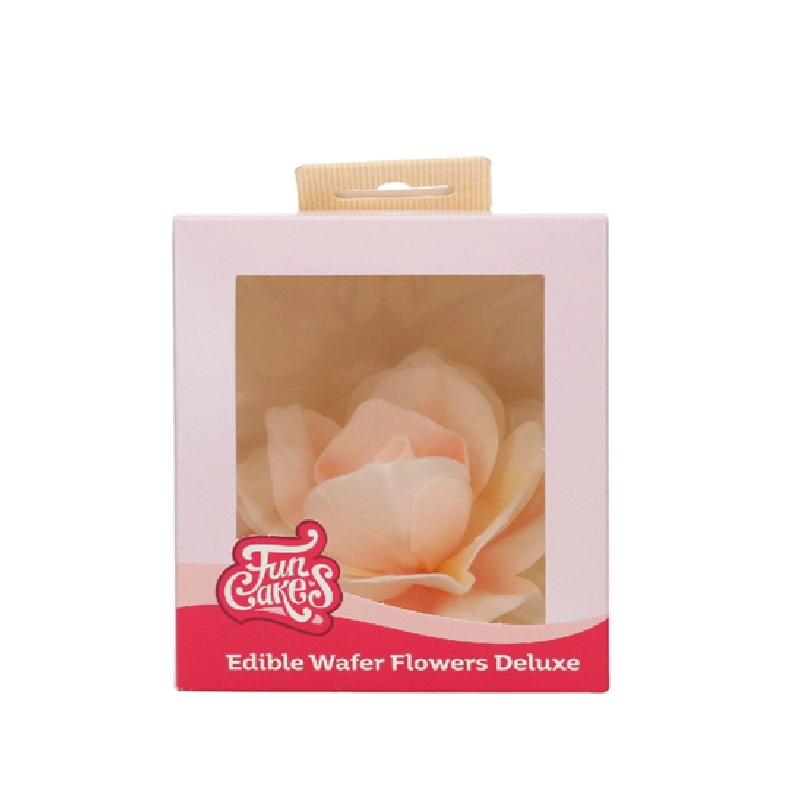 Λουλούδι βάφλας Pastella κίτρινο πορτοκαλί όμπρε μεγάλο Funcakes