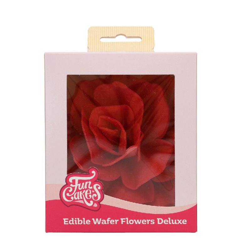 Λουλούδι βάφλας Pastella κόκκινο μεγάλο Funcakes