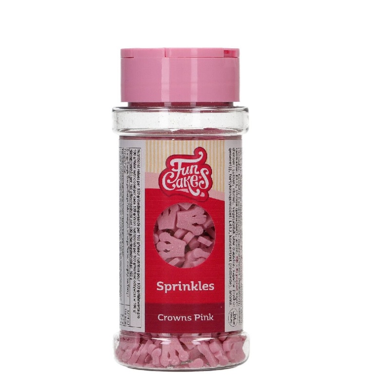 Sprinkles κορώνες ροζ 45γρ Funcakes