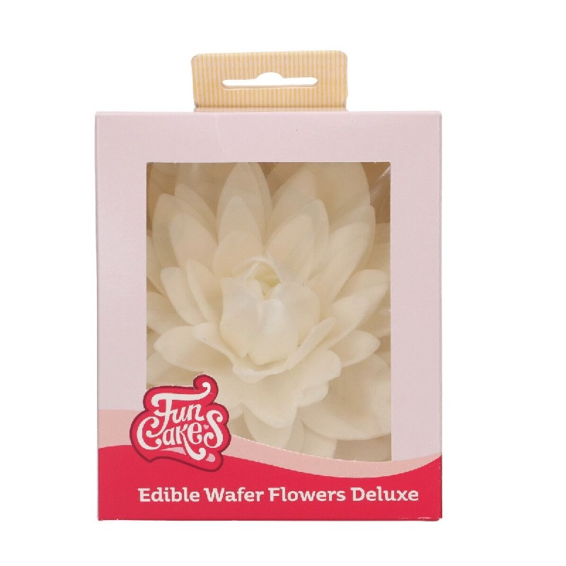 Ντάλια βάφλας λευκή μεγάλη Deluxe Funcakes