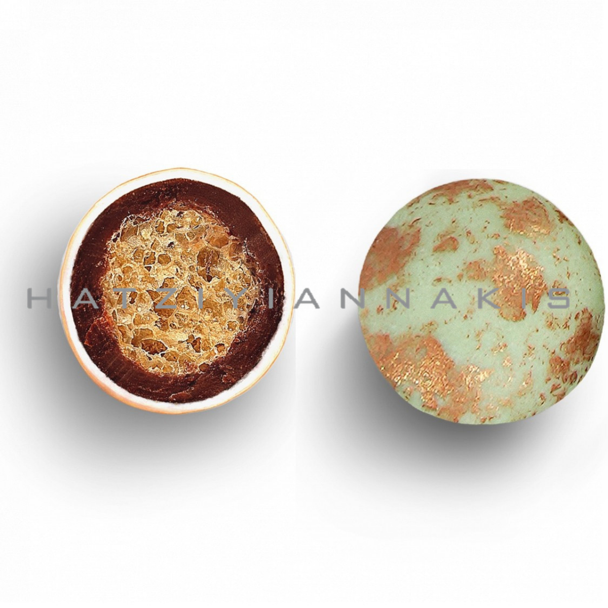 Κουφέτα Crispy twist βεραμάν χάλκινο πιτσιλωτό 700γρ Χατζηγιαννάκη